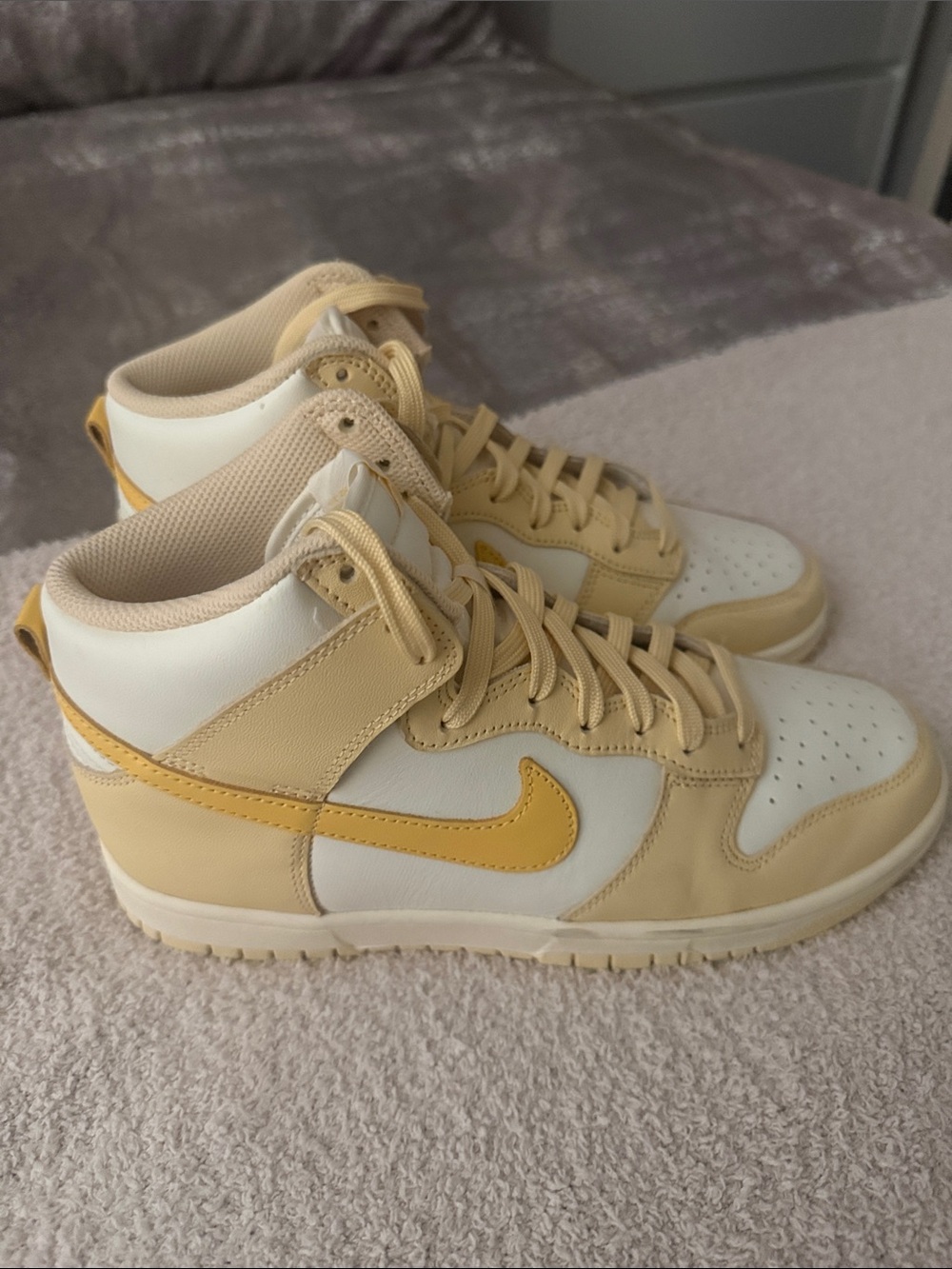 Nike Women’s Mid-Top Sneakers in Cream & Yellow